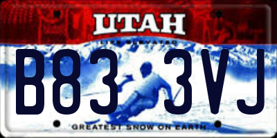 UT license plate B833VJ