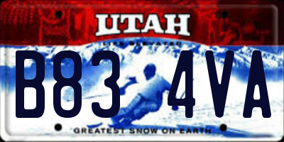 UT license plate B834VA