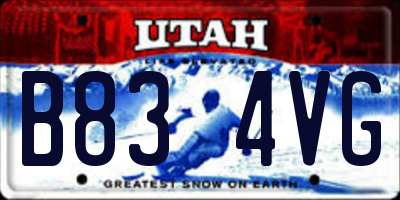 UT license plate B834VG