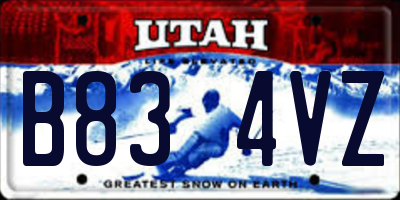 UT license plate B834VZ