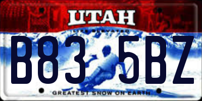 UT license plate B835BZ