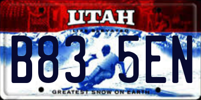 UT license plate B835EN