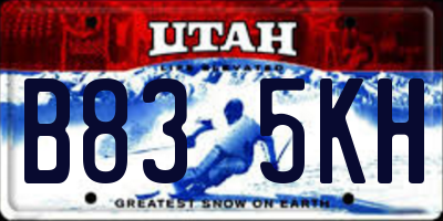 UT license plate B835KH