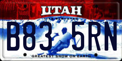 UT license plate B835RN
