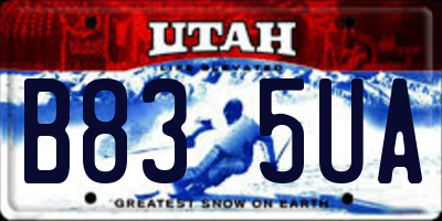 UT license plate B835UA