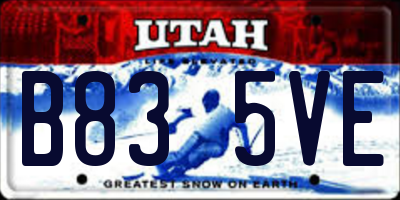 UT license plate B835VE