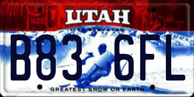 UT license plate B836FL