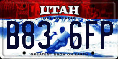 UT license plate B836FP