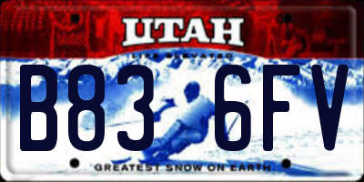 UT license plate B836FV