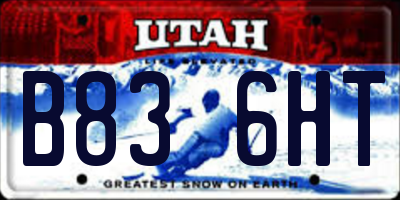 UT license plate B836HT