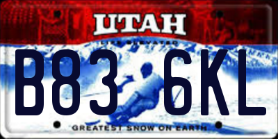 UT license plate B836KL