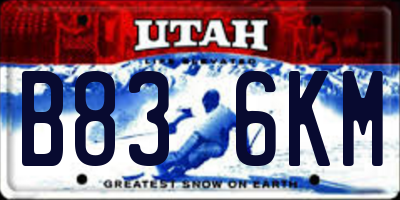 UT license plate B836KM