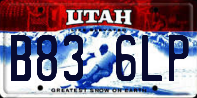 UT license plate B836LP