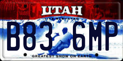 UT license plate B836MP