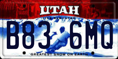 UT license plate B836MQ