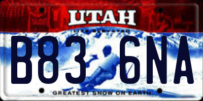 UT license plate B836NA