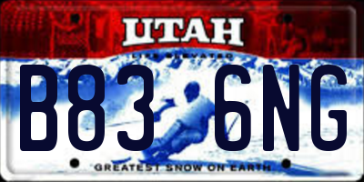UT license plate B836NG