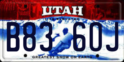 UT license plate B836OJ