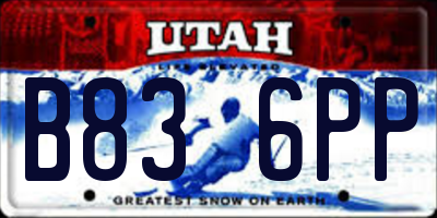 UT license plate B836PP