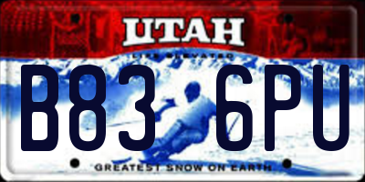 UT license plate B836PU