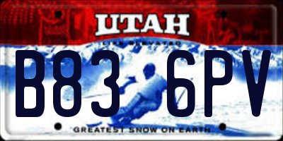 UT license plate B836PV