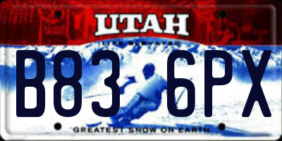 UT license plate B836PX