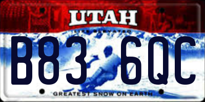 UT license plate B836QC