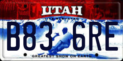 UT license plate B836RE
