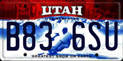 UT license plate B836SU