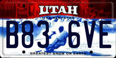 UT license plate B836VE