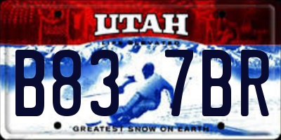 UT license plate B837BR