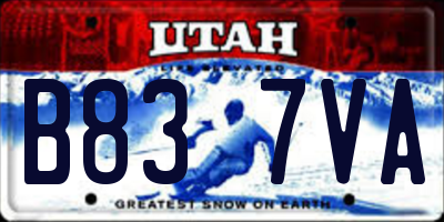 UT license plate B837VA