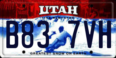 UT license plate B837VH