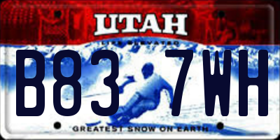 UT license plate B837WH