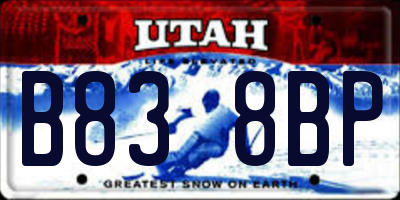 UT license plate B838BP