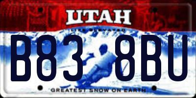 UT license plate B838BU