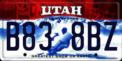 UT license plate B838BZ