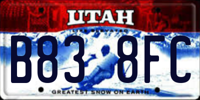UT license plate B838FC