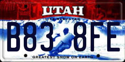 UT license plate B838FE