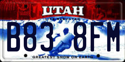 UT license plate B838FM