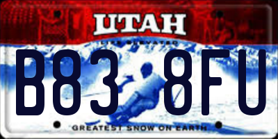 UT license plate B838FU
