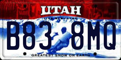 UT license plate B838MQ