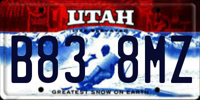 UT license plate B838MZ