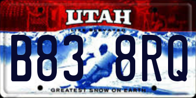 UT license plate B838RQ