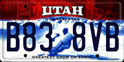 UT license plate B838VB