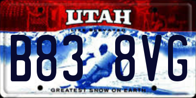 UT license plate B838VG