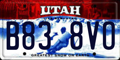 UT license plate B838VO