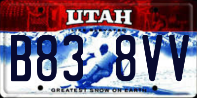 UT license plate B838VV