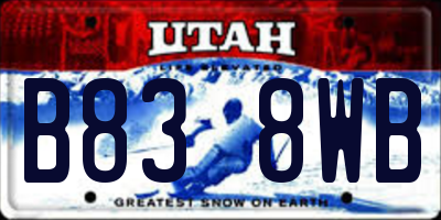 UT license plate B838WB