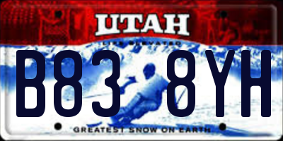 UT license plate B838YH